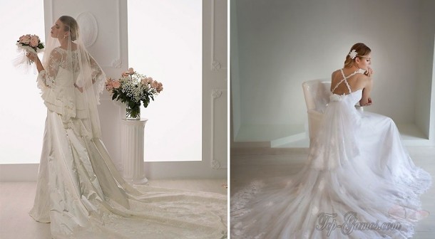 Νυφικά με ουρά