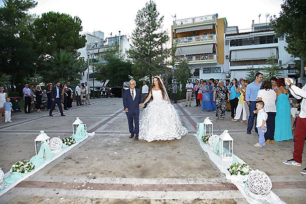 Γάμος με στολισμό λευκού και μέντας | Μαρίνα & Στέλιος