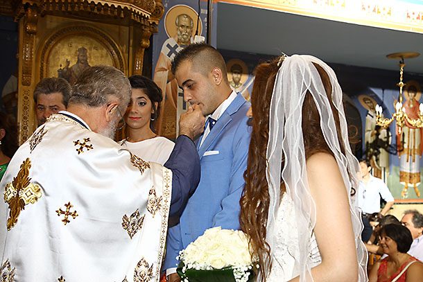 Γάμος με στολισμό λευκού και μέντας | Μαρίνα & Στέλιος