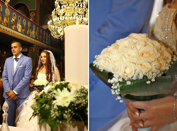 Γάμος με στολισμό λευκού και μέντας | Μαρίνα & Στέλιος