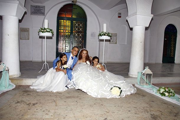 Γάμος με στολισμό λευκού και μέντας | Μαρίνα & Στέλιος