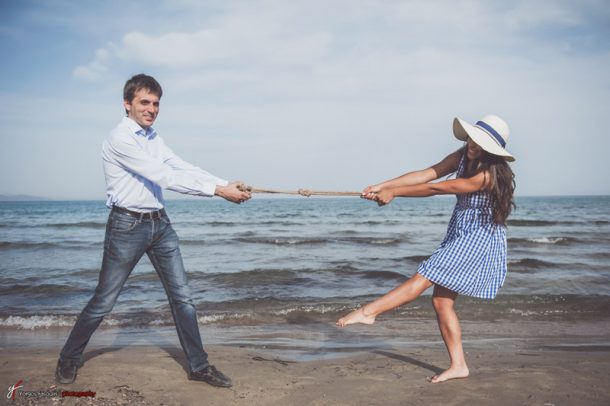 Γάμος στη θάλασσα από έρωτα κεραυνοβόλο! | Σεμίνα & Σπύρος